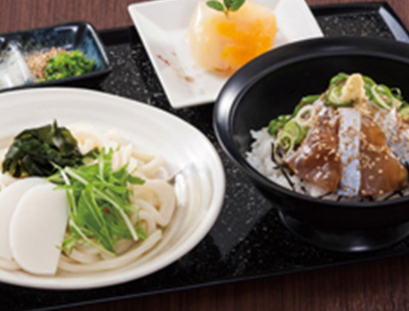 海鮮漬けご飯とうどん
